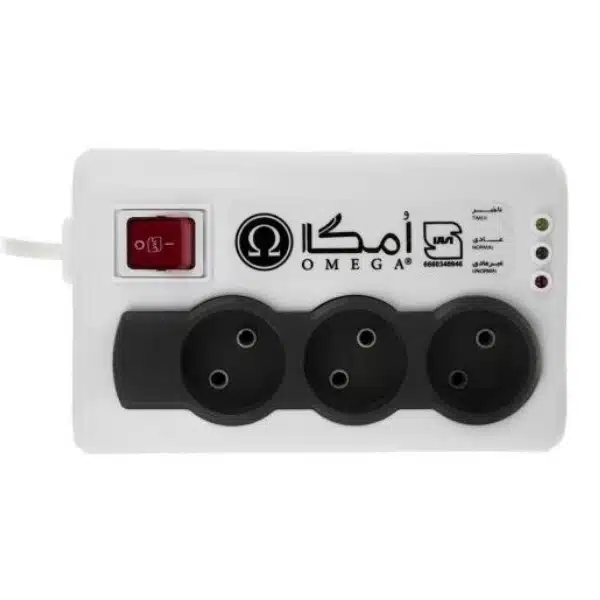 محافظ برق امگا 3 خانه مدل P3000 کابل 1.5 متر بدون ارت